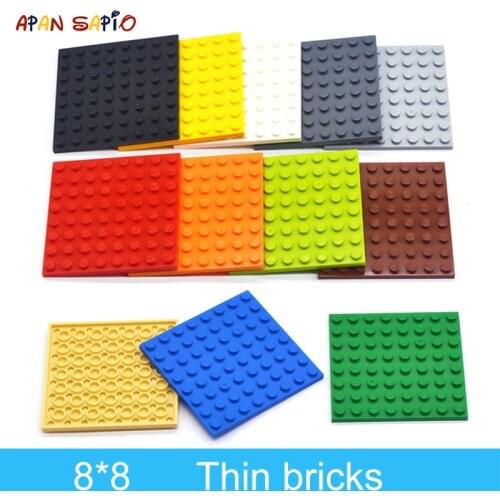 10pcs DIY Building Blocks Thin Figures Bricks 8x8 Dots 12Color Educational Creative Size Compatible With lego Toys for Children
