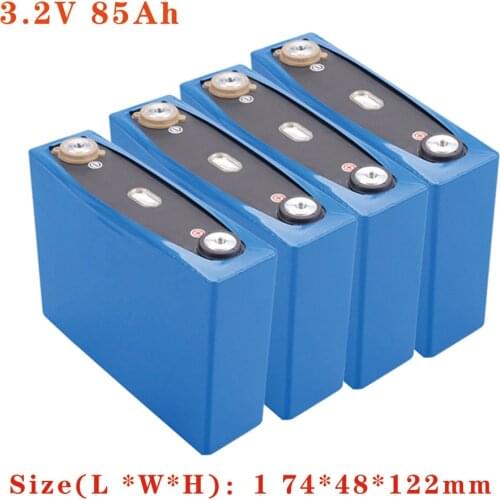 NEW 85Ah cells 3.2V LiFePO4 lithium batteries for electric bike battery pack solar energy system