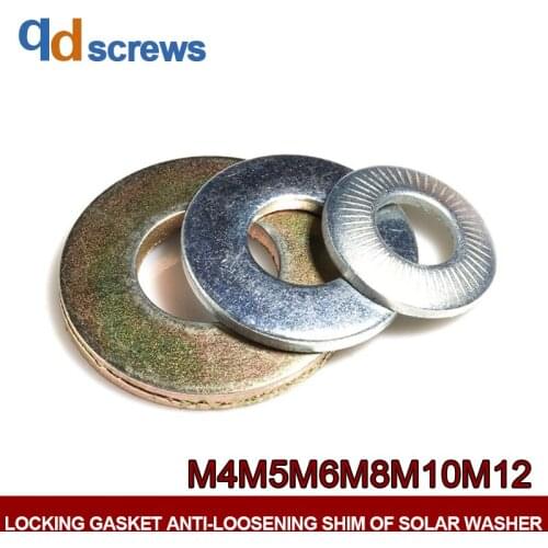 M4M5M6M8M10M12 Butterfly embossed gasket Locking gasket anti-loosening shim of solar washer