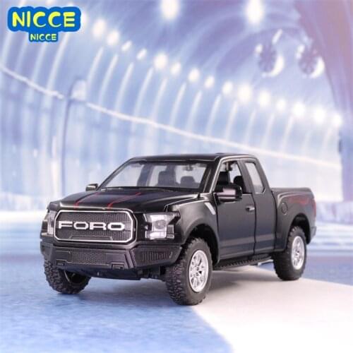 Nicce 1:32 Ford Raptor F150 Big Wheel Alloy Diecast Car Model With With Sound Light Pull Back Car Toys For Children Xmas Gifts