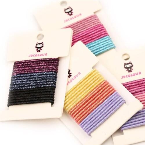 Girls Fashion High Elastic Hair Rope Korean Candy Color Hair Accessories 2019 New Baby Children 18PCS/Set Elastic hair band