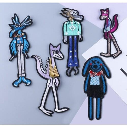 Animal Chinese dragon fox rabbit Patch Iron On Patches For Clothes Patch Sticker On Clothes Embroidered Patches For Clothing