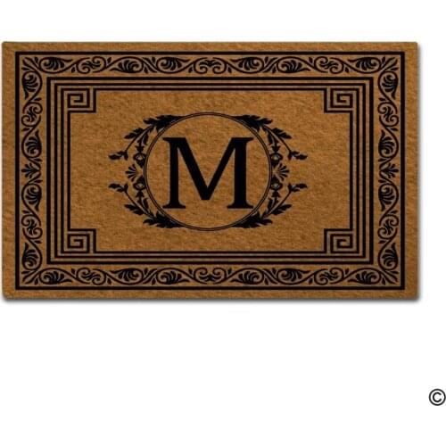 Door Mat Entrance Floor Mat Monogrammed M Designed Funny Indoor Outdoor Doormat