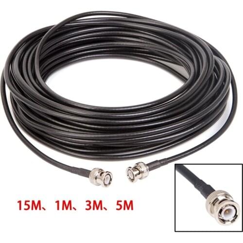 BNC Extension Cable RG-58 BNC Male to BNC Male Coaxial Cable Rg58A/U 50Ohm RF Adapter Extension Cable
