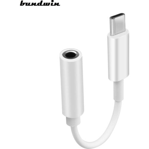 USBC Typec To 3.5 Headphone Audio Aux Cable Earphone Adapter for Huawei P20 P30 Pro Xiaomi USB Type C Male To 3.5mm Jack Female