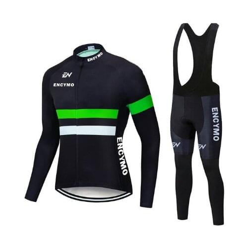 Cycling Jersey Set Long Sleeve Mountain Bike Clothes Wear Men Racing Bicycle Clothing Ropa Maillot Ciclismo ENCYMO