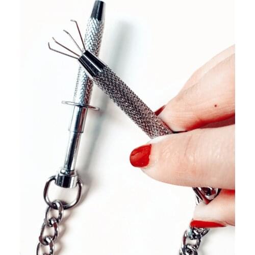 Stainless Steel Women Nipple Clamps Torture Chain Strong Claw Breast Clips Slave Bdsm Fetish Bondage Adult Sex Toys for Couples