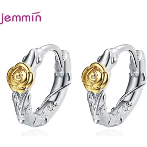 925 Sterling Silver Vintage Flower Statement Earrings For Women Girls Valentines Day Gift Fashion Jewelry Wholesale