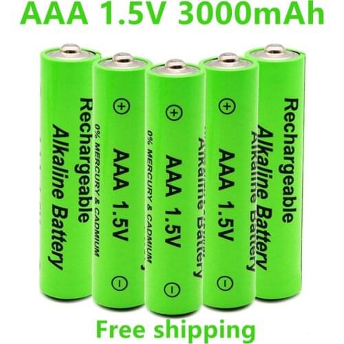 2-20pcs 1.5V AAA battery 3000mAh Rechargeable battery NI-MH 1.5 V AAA battery for Clocks mice computers toys so on+free shipping