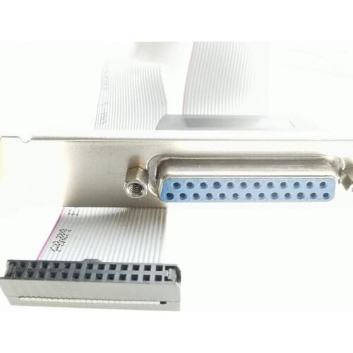 2.5CM DB25 Socket Mainboard Motherboard Parallel LPT 25Pin Printer Print Port Cable Host Case Rear Bracket FC26P 2.0 Space