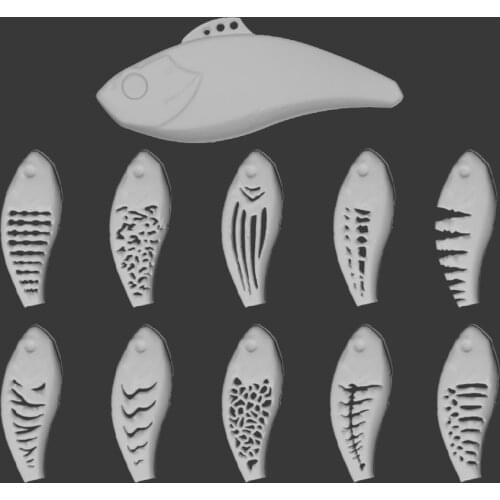 WLure Hard Plastic 3D Stencil for Lipless Crankbait Model UPL773
