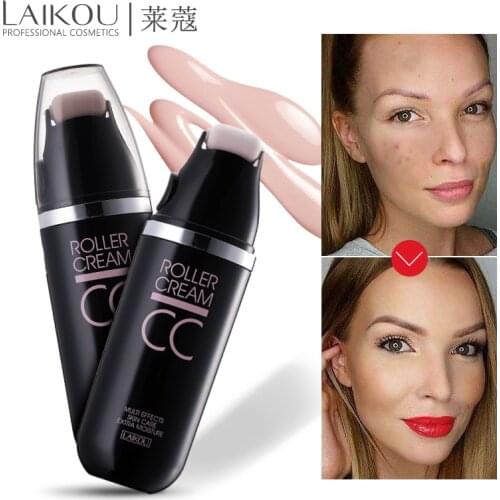 Brand LAIKOU Roller CC Cream Makeup Concealer Multi Effects Face Skin Care Moisture Foundation Cosemtics Natural Ivory Make Up