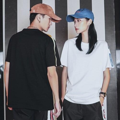 Ribbon Short Sleeve Print T-shirt Casual Hip Hop T-shirts 2020 Summer Fashion T Shirts Cotton T-shirts Streetwear T Shirts Women