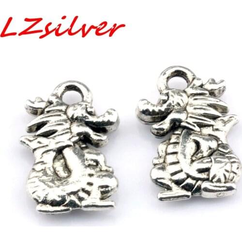 Hot ! 20pcs Zinc Alloy Dragon Charms Pendant 10*15mm DIY Jewelry nm363