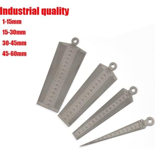 Japanese plastic Taper Gauge 1-15mm Toper Weld Gauge ruler with Straight Scale Inspection Kegelmessgerat combination Taper ruler