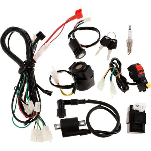 1 Set Electric Ignition Coil CDI Wiring Loom Harness For 150CC ATV PIT Quad Dirt Bike Fit 22mm 7/8" Handle Bars