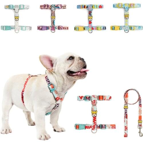 Dog Harness And Leash Set No Pull Fashion Puppy Waliking Leash Rope French Bulldog Chihuahua Lead Leash For Small Dogs Yorkies