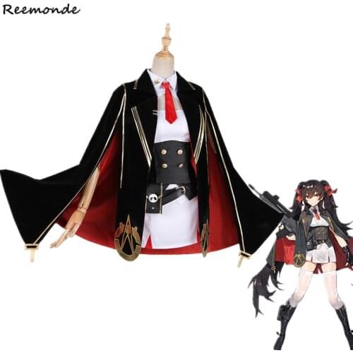 Game Girls Frontline FN57 Cosplay Costumes Dresses Clock Synthetic Wigs Hair Battle Uniform Carnival Outfit Full Set Women Girls