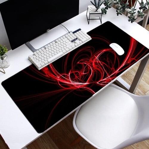 Flower Art Large Size Mouse Pad Abstract Print Clear Lock Mouse Edge Natural Rubber Game MousePad Waterproof Table Pad