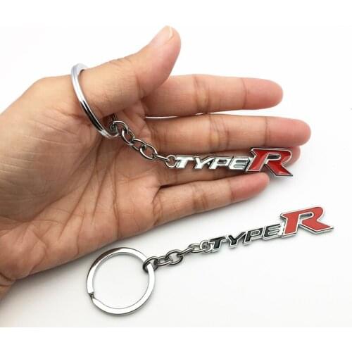 ANTINIYA 3D Creative Keychain Keyring Key Ring Decoration Key Holder TYPE-R For Honda Civic Accord City Jazz Odyssey Vezel
