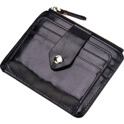 Hot Men Women Anti-Magnetic Slim Leather Coin Zipper Pocket Wallet Bifold Credit Card ID Holder Purse Multifunction Wallets