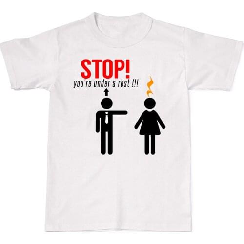 2019 Fashion Cotton T-shirt Stop you're Under A Rest Funny Maths Geek Joke Nerd Mens Womens Cotton T-Shirt T