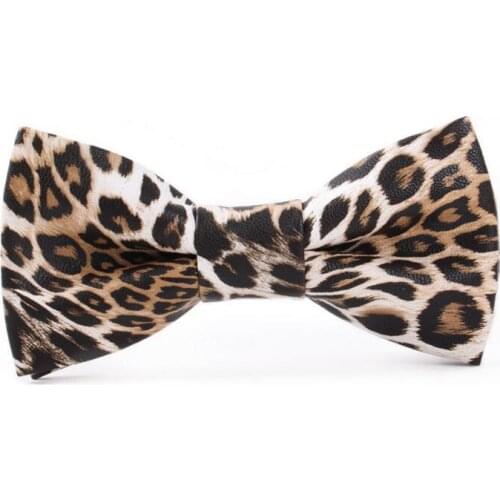 Fashion men bow tie PU material
