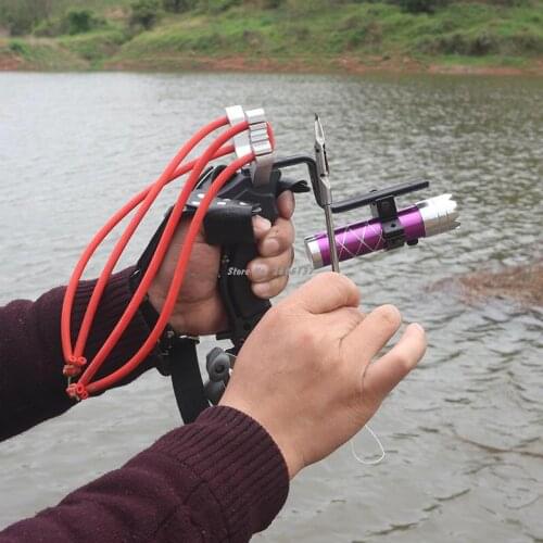 Powerful Fishing Slingshot Archery Professional Fishing Slingshot Set With Arrow Fishing Rubber Band Outdoor Hunting Shooting