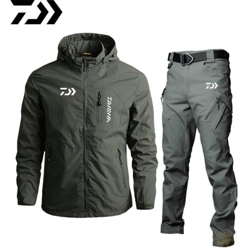 Daiwa Mens Spring Autumn Fishing Clothing Mountaineering Fishing Suit Quick Drying Windbreaker Outdoor Sports Fishing Jacket