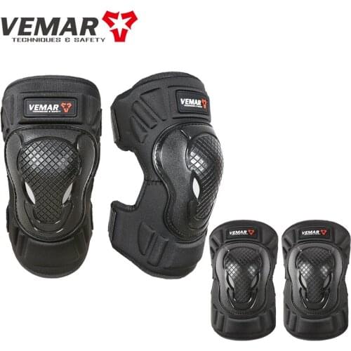 Vemar Motorcycle Elbow Guard Knee Pad Adjustable MTB DH ATV Motocross Off-road Racing Knee Brace Protector Motorbike Protection