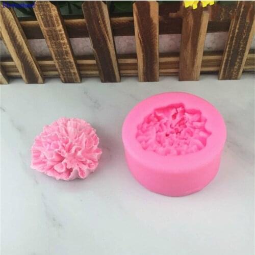 New Carnation Flower Shape Silicone Mold Flower Gypsum Handmade Soap Mold Cake Decoration Ornaments DIY Chocolate Mold