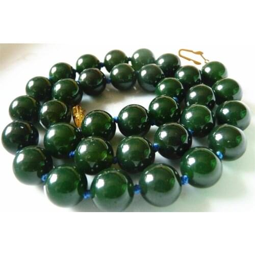 Diy 10mm dark green carnelian agat round beads necklace top quality new fashion women luxury gifts jewelry 18inch MY5195
