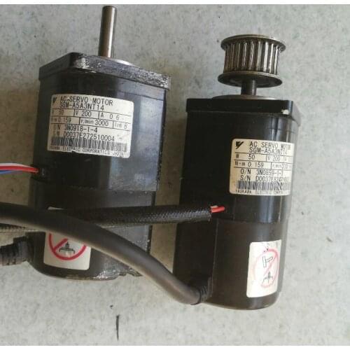 SGM-A5A3NT14 SERVO MOTOR , used in good condition . 80% appearance new , good working , free shipping