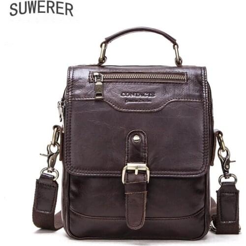 New Genuine Leather Bag Crossbody Bags for Men fashion leather mens shoulder bag fashion casual leather small messenger bag