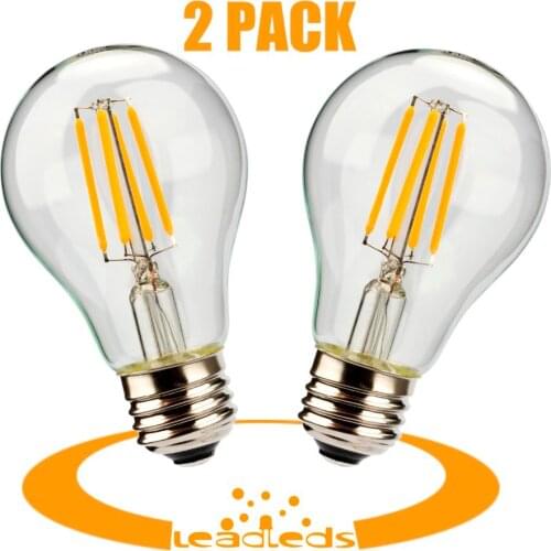 2pcs A60 LED Edison Bulb 4W 6W 8W E27 LED Tungsten Filament Bulbs 360 Degree LED Bulb Lamp Vintage Retro Chandelier Lighting