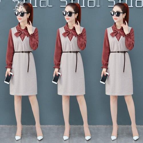 Spring Autumn Dress for Women Vintage Casual Office Dress 2020 Ladies Dresses Korean Pink Mini Dress Elegant Vestidos MY2279