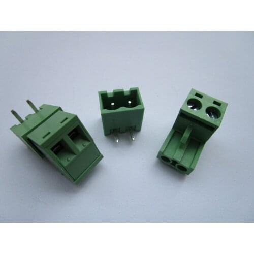 Close Angle 2 pin/way Pitch 5.08mm Screw Terminal Block Connector Green Color Pluggable Type With Angle pin 400 Pcs Per Lot