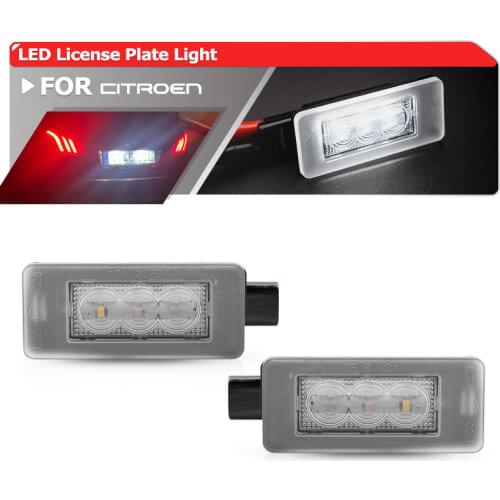 2PCs For Citroen C3 III C4 Hatchback MK2 C4 Cactus C4 Picasso II C5 RD TD CANbus Led Number License Plate Lights Car-Styling