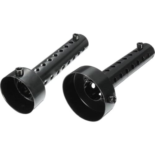 2Pcs Universal Motorcycle Exhaust Can Muffler Baffle DB Killer Silencer 48mm/60mm Black