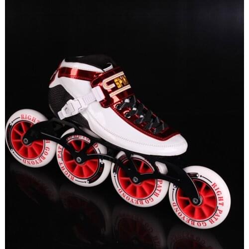 2020 SPIRIT Speed Skate Inline Skates 4 x 90 100 110mm Carbon Fiber Professional Competition Racing Skating Zip Patines
