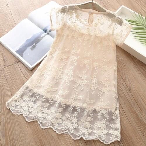 2021 Summer Girls Dresses Children Clothes Lacework Baby Girls Dress Kids Princess Dress Baby Girls Dress Girls Outwear M41