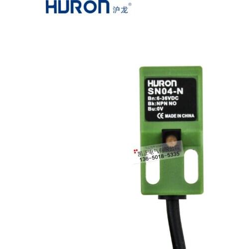 5 pieces of HURON HURON square proximity switch DC three-wire SN04-N metal induction sensor NPN normally open 4mm
