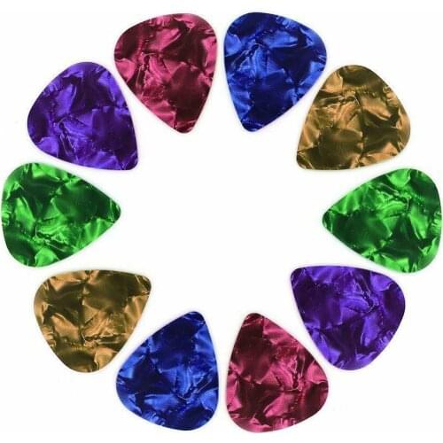 5pcs 0.46/0.71/0.96mm Acoustic Picks Plectrum Ukulele Electric Smooth Guitar Pick Music Instrument Accessories Color Random