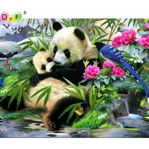 5D DIY panda Magpie full square diamond painting cross stitch needlework diamond embroidery home decor mosaic kits Animal
