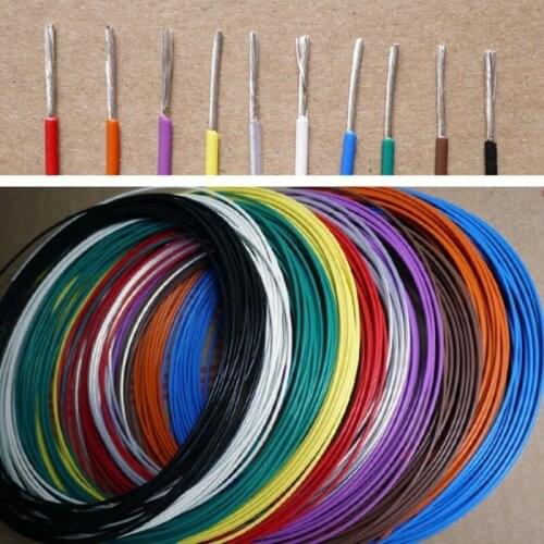 5M -65C~200C 300V PTFE Tinned Copper Wire Cable 26AWG 28AWG