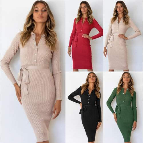 Aeoute Fashionable Knitted Dresses