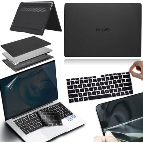 For Huawei MateBook13 /14 /D14 /D15 /X 2020 /X Pro 13.9 /MagicBook 14/15 /Pro 16.1 Laptop Case+Screen Protector+US Keyboard Film