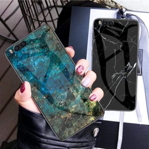 For Xiaomi Mi Note 3 Case Luxury Marble Grain Hard Tempered Glass Protective Back Cover Case for xiaomi mi note3 phone shell