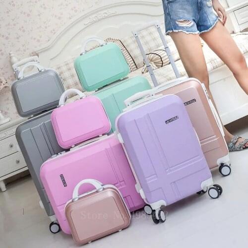 20‘’24 inch suitcase travel trolley luggage cabin carry on suitcase spinner wheels Women luggage set trolley bag for travelling