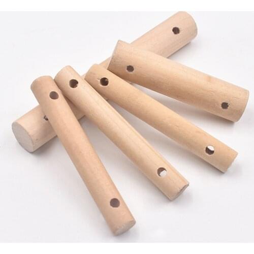 Manufacturers Wholesale Diy Accessories Pet Ladder Round Wooden Educational Toys Wood Sticks Customized Jewelry Making Supplies